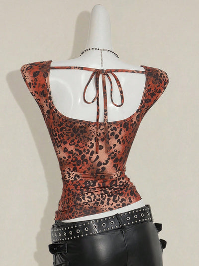 Chaleco Vintage Cuello V con Cintura de Encaje Reductor - Image 11