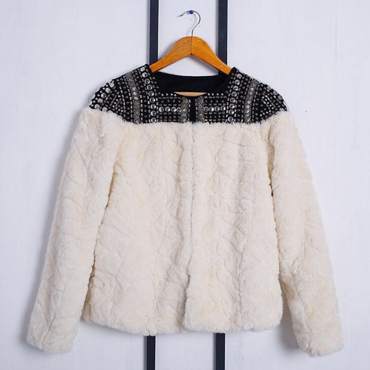 Chaqueta de Piel de Cordero con Paneles - Image 6