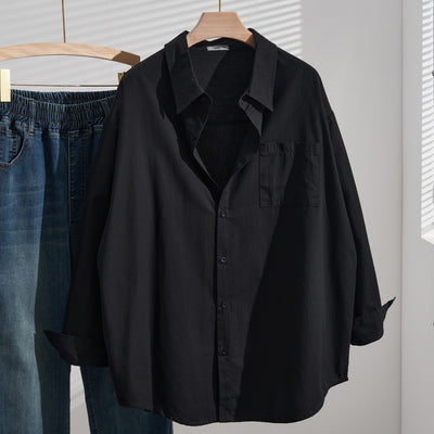 Camisa Casual de Algodón Talla Grande con Efecto Reductor - Image 7