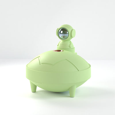 White astronaut sunset lamp humidifier with a 360-degree rotating head and two spray modes, on a light background. - Image 20