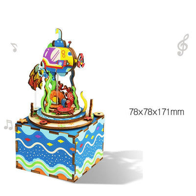 Caja de Música 3D Gatita Ballet - Puzzle de Madera Armable con Movimiento - Image 32