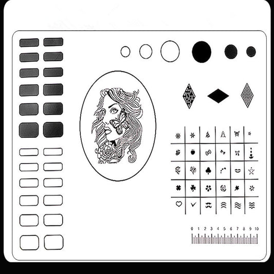 Almohadilla de Silicona para Estampado de Diseños de Uñas - Equipo de Práctica para Principiantes