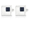 Alloy Spot Drill Fashion Men's Square Cufflinks XK1538 Azul Negro Alloy