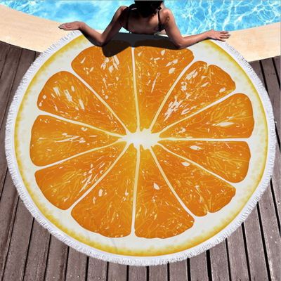 Tapete de Playa Redondo Estampado de Frutas - Image 21