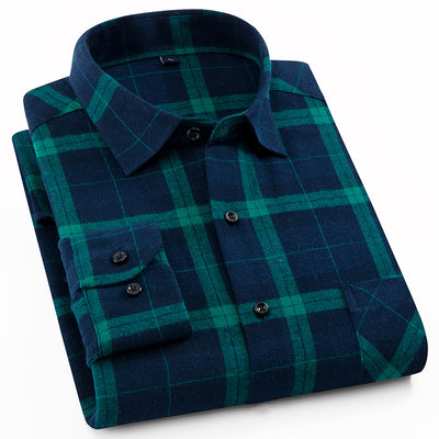 Camisa de Cuadros de Algodón Suave para Hombre - Diseño Moderno - Image 5