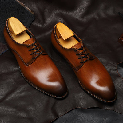 Zapatos de Cuero para Hombre Estilo Ejecutivo Punta Afilada con Cordones - Image 9