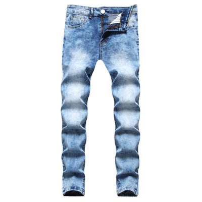 Jeans Slim Ajustados con Desgarre Estilo Europeo para Hombre - Image 8