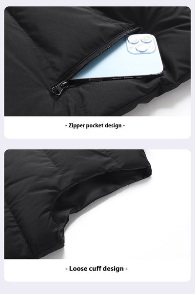 Chaleco Abrigo Suelto Cálido para Hombre Talla Grande con Cuello de Pie - Image 26