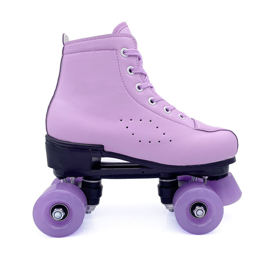 Patines Morado de Cuero con Doble Fila - Image 6