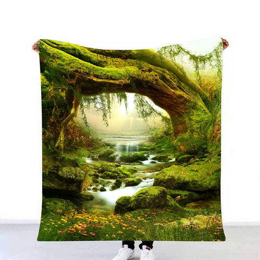 Manta Franela Estampada para Siesta y Descanso - Image 3