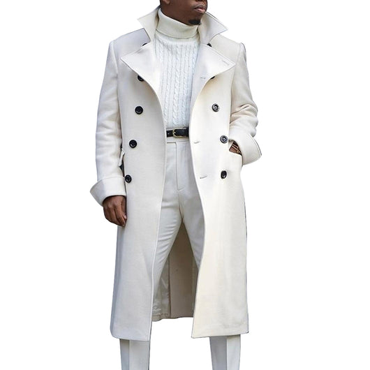 Abrigo Trench Coat Doble Botonadura para Hombre - Otoño e Invierno - Image 5