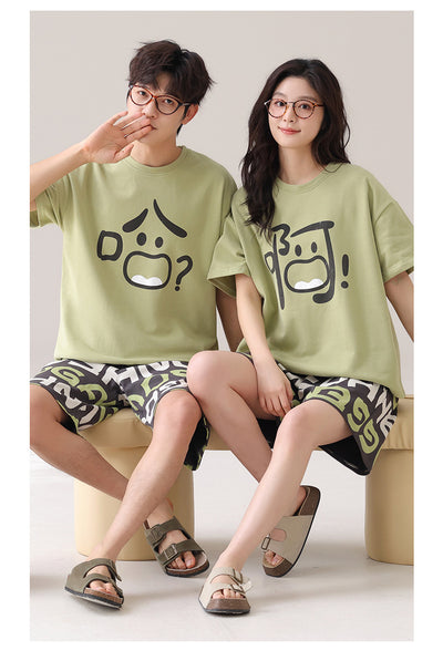 Pijama Corto Holgado para Pareja - Shorts Cómodos de Verano - Image 30