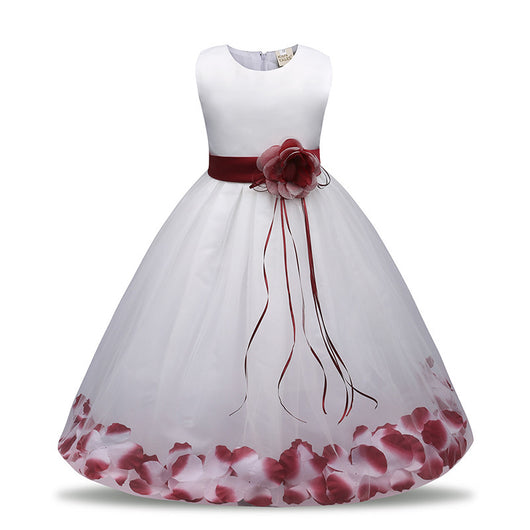 Vestido de Princesa Infantil con Malla Floral - Image 4