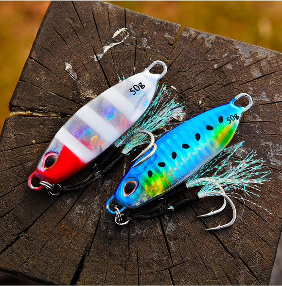 Señuelo de Pesca Giratorio 10 Colores - Cebo Artificial de Placa Metálica