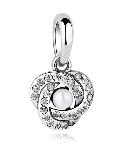 Dijes de Trébol Amor en Plata 925 con Circonia - Image 4