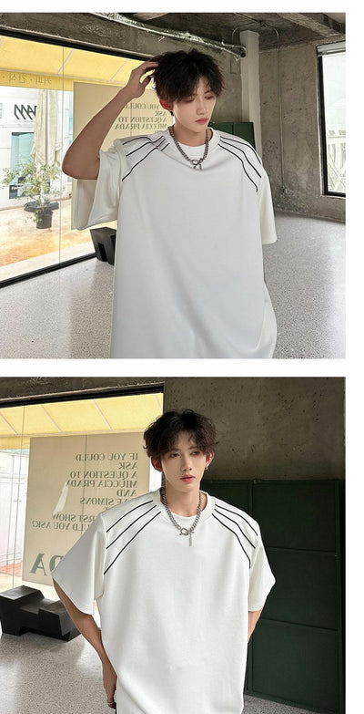 Playera Manga Corta Hombre Estilo Americano con Hombreras - Image 11