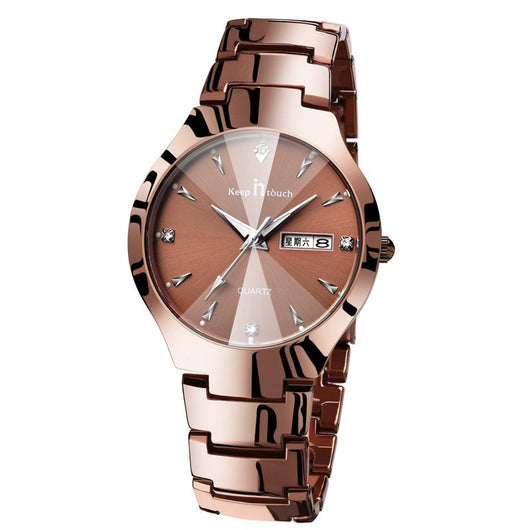 Reloj de Pareja Luminoso con Calendario - Cuarzo Elegante - Image 8