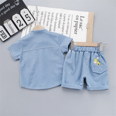 Shorts de Mezclilla Dos Piezas con Manga Corta - Image 4