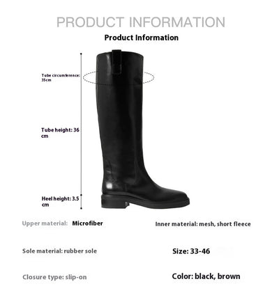 Botas de Caña Alta con Tacón Bajo para Otoño e Invierno - Image 23