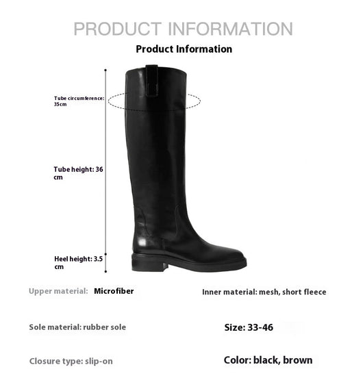 Botas de Caña Alta con Tacón Bajo para Otoño e Invierno - Image 23