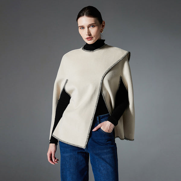 Capa y Chal Reversible con Costura Halter
