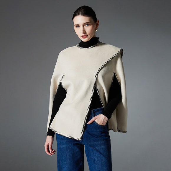 Capa y Chal Reversible con Costura Halter
