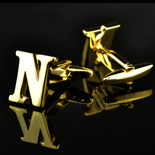 Gemelos de Letras Chapados en Oro 14K A-Z - Image 45