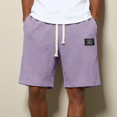 Shorts Casuales para Hombre con Tejido Waffle y Bordado - Image 18