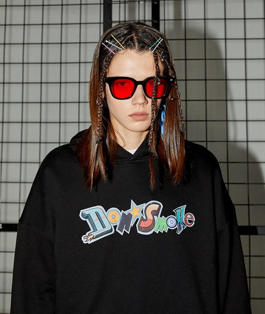 Sudadera con Capucha Estampado de Logo Street Text Stitching - Image 9