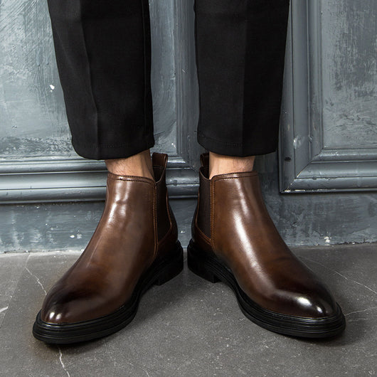 Zapatos de Cuero Puntiagudos Altos para Hombre - Image 6
