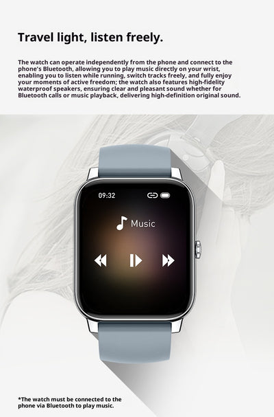 Reloj Inteligente P90 con Pantalla Cuadrada 185, Llamadas Bluetooth y Monitoreo de Salud - Image 11