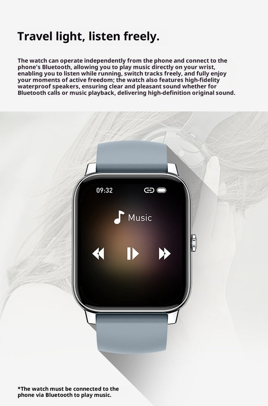 Reloj Inteligente P90 con Pantalla Cuadrada 185, Llamadas Bluetooth y Monitoreo de Salud - Image 11