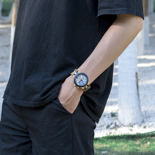Reloj de Cuarzo Leisure Business con Madera Natural