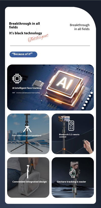 Palo Selfie con Seguimiento Facial Inteligente y Bluetooth - Image 20