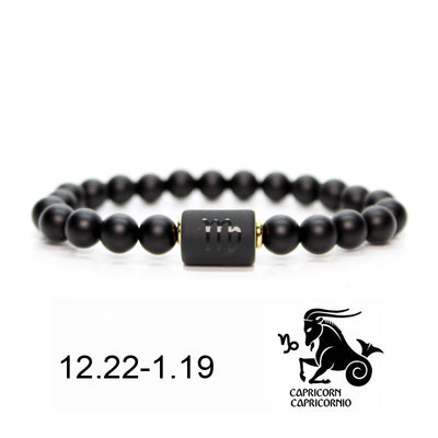 Pulsera de Piedra Natural Ágata Negra Mate para Hombre - Image 9