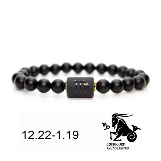 Pulsera de Piedra Natural Ágata Negra Mate para Hombre - Image 9