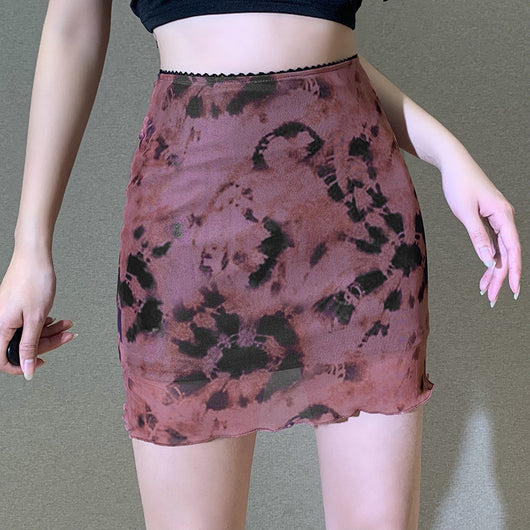 Falda Corta de Tul Estampado Sexy para Fiesta y Noche - Image 5