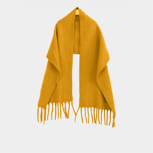Chal Blanco y Rojo Cálido para el Cuello - Color Sólido Elegante - Image 13
