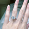 Anillo de Plata 925 con Diamante Simulado Ovalado de 3 Quilates