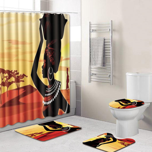 Juego de Tapete y Cortina de Baño Antideslizante - Image 2