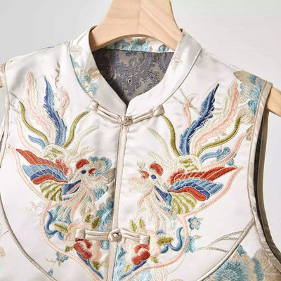 Chaleco Estilo Chino Retro para Mujer con Cuello Tipo Smoking y Cierre de Botones - Image 7