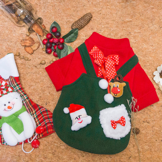 Suéter Navideño de Terciopelo para Perros Pequeños y Medianos - Image 10