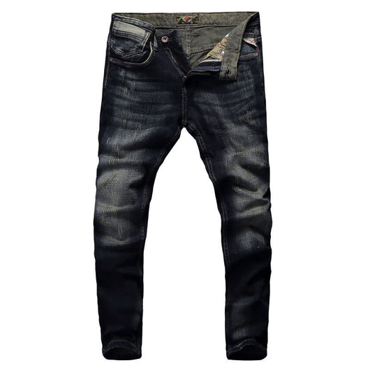 Jeans Slim Fit Desgastados Estilo Europeo y Americano para Hombre - Image 4