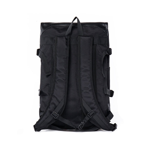 Mochila Escolar de Cuero Negro para Mujer