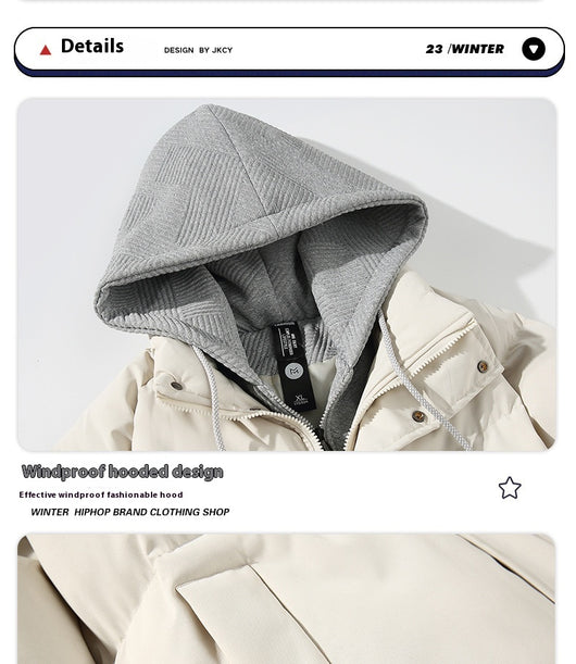 Abrigo de Invierno para Hombre con Capucha - Chaqueta de Algodón - Image 11