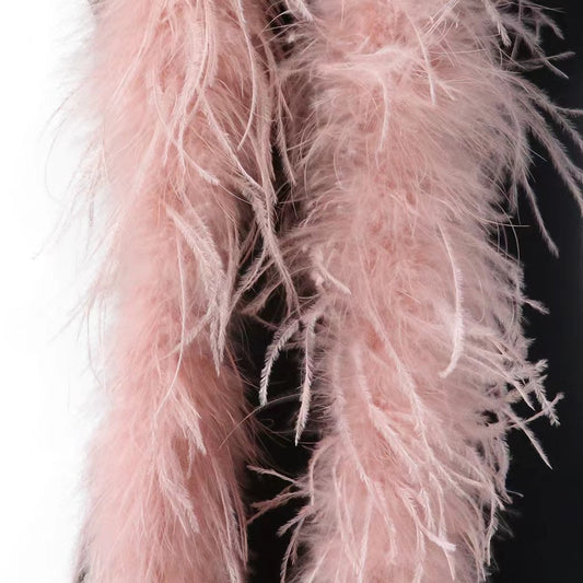Bolso de Plumas de Avestruz Artesanal con Cuentas - Colección Otoño Invierno - Image 2