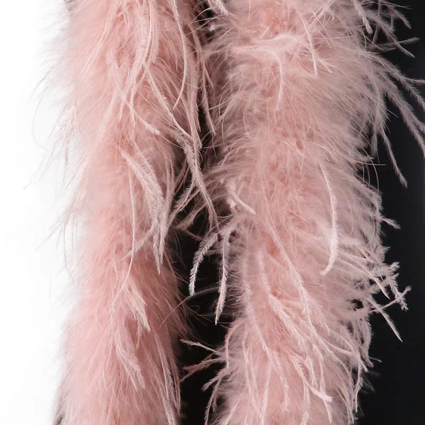 Bolso de Plumas de Avestruz Artesanal con Cuentas - Colección Otoño Invierno