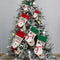 Calcetines Navideños Artesanales de Tela con Decoración Creativa