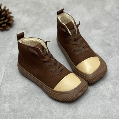 Botas de Cuero Artesanales para Mujer con Punta Cuadrada - Image 17