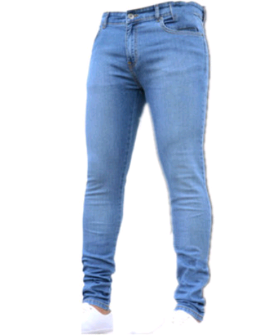 Pantalones Vaqueros Ajustados de Color Sólido para Hombre - Image 5